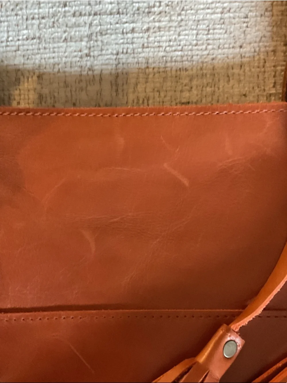 Hides Leather Tote Bag Hazelnut Brown Tassels NWT - Picture 5 of 13